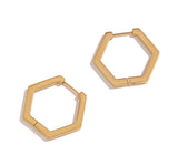 Golden Polygon Earrings