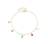 Rainbow Stars Anklet