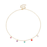 Rainbow Heart Anklet