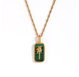 Green Palm Necklace