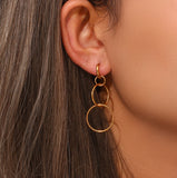 Dangle Circle Earrings