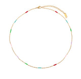 Rainbow Enamel Necklace