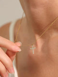 Zirconia Cross Necklace