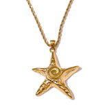 Golden Starfish Necklace