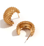 Gold Net Earrings