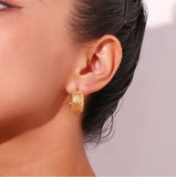 Gold Net Earrings