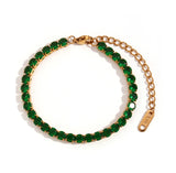 Green Tennis Bracelet