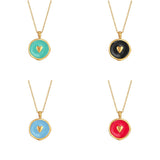 Enamel Heart Necklaces