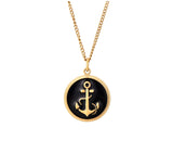 Black Anchor Necklace