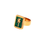 Green Palm Ring