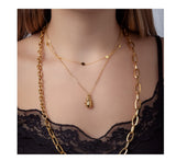 Golden Beetle Necklace