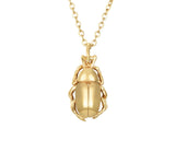Golden Beetle Necklace