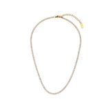White Thin Tennis Necklace