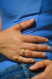 Chain link ring on model hand